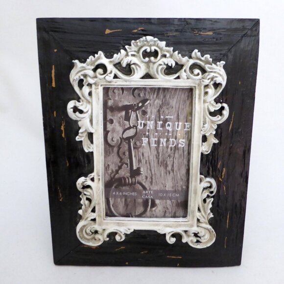 NEW 4” x 6” ORNATE SHABBY CHIC EASEL BACK SICURA FRAME ARTE DE CASA - Picture 2 of 7